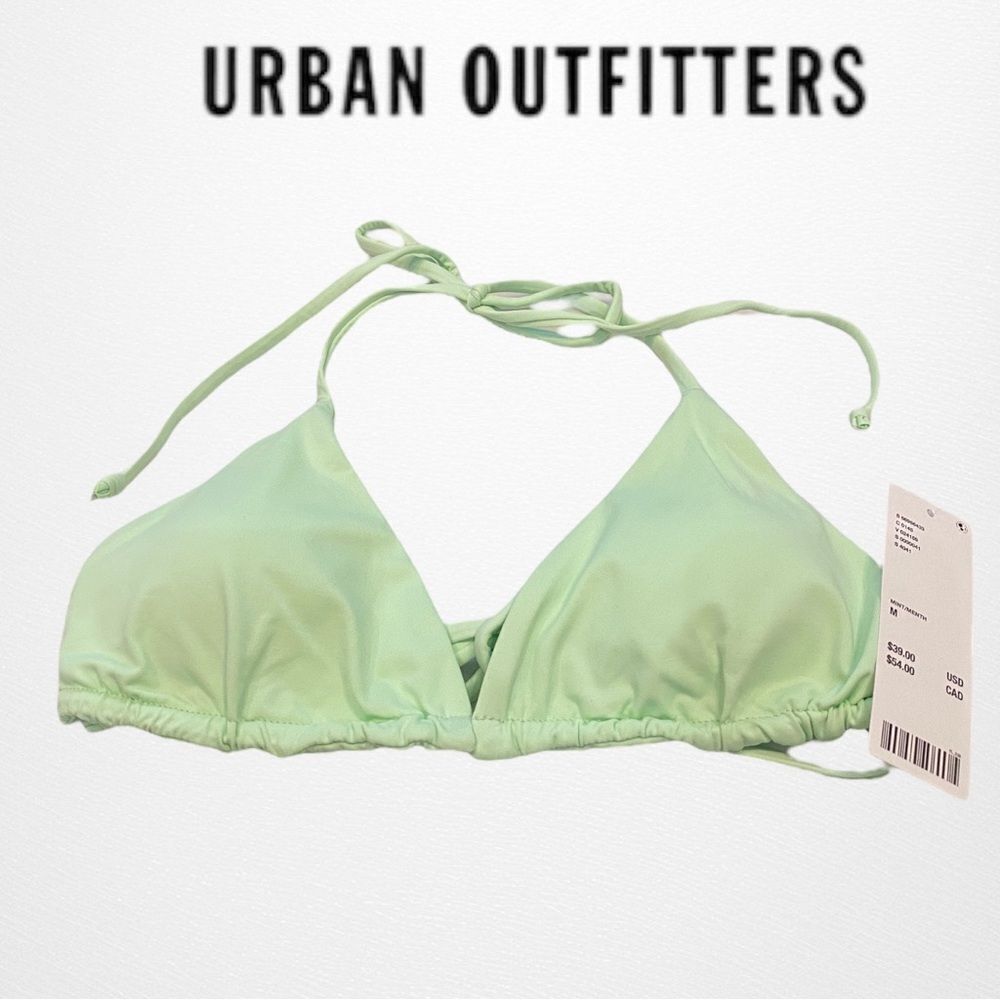 NEW UO Urban Outfitters Out From Under Daisy Solid Curtain Triangle Bikini Top M